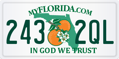 FL license plate 2432QL