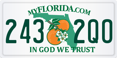 FL license plate 2432QO