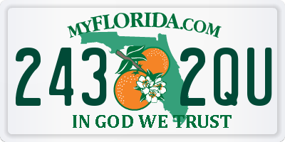 FL license plate 2432QU