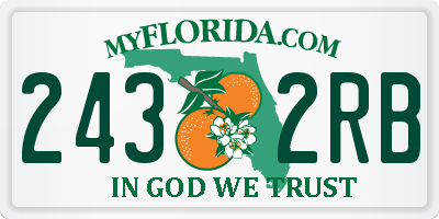 FL license plate 2432RB