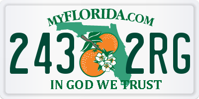 FL license plate 2432RG