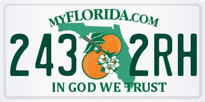 FL license plate 2432RH