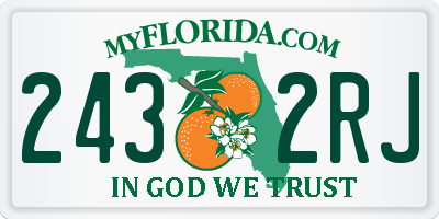 FL license plate 2432RJ