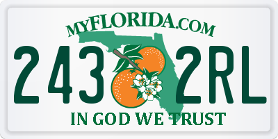FL license plate 2432RL