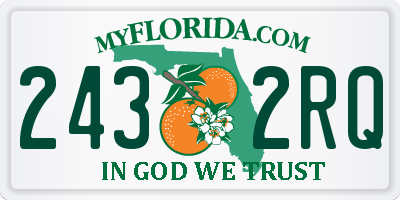 FL license plate 2432RQ