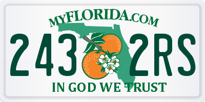 FL license plate 2432RS