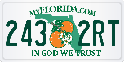 FL license plate 2432RT