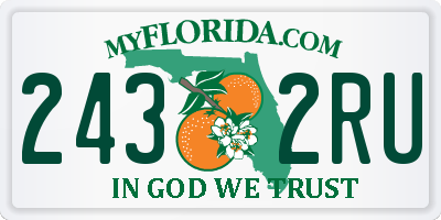 FL license plate 2432RU