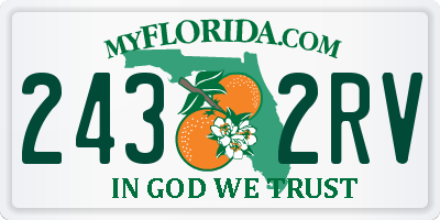 FL license plate 2432RV