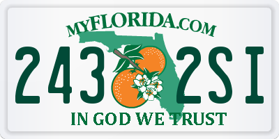 FL license plate 2432SI