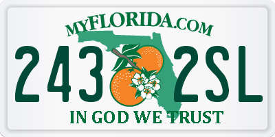 FL license plate 2432SL