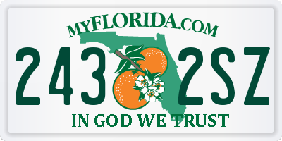 FL license plate 2432SZ