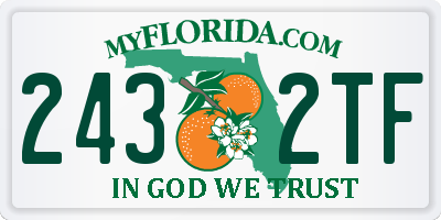 FL license plate 2432TF
