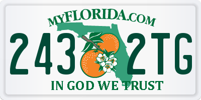 FL license plate 2432TG