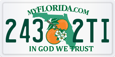 FL license plate 2432TI