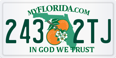 FL license plate 2432TJ