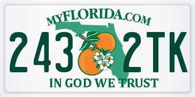 FL license plate 2432TK