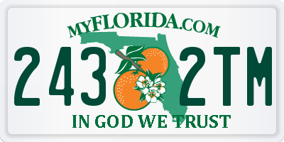 FL license plate 2432TM