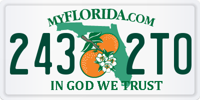 FL license plate 2432TO