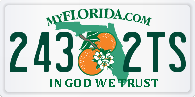FL license plate 2432TS