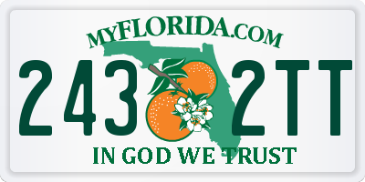 FL license plate 2432TT