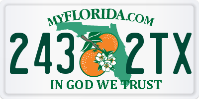 FL license plate 2432TX