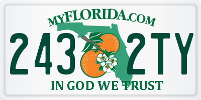 FL license plate 2432TY