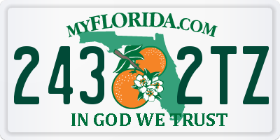 FL license plate 2432TZ