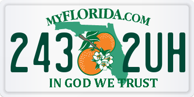 FL license plate 2432UH