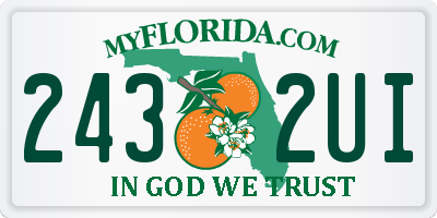 FL license plate 2432UI