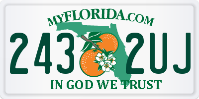 FL license plate 2432UJ