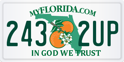FL license plate 2432UP