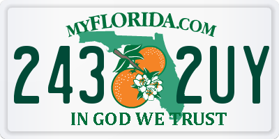 FL license plate 2432UY