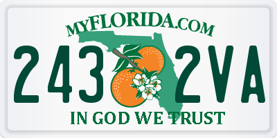 FL license plate 2432VA