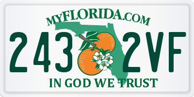 FL license plate 2432VF