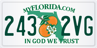 FL license plate 2432VG