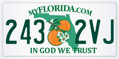 FL license plate 2432VJ