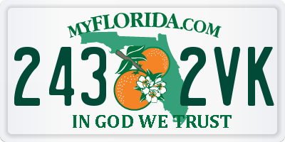 FL license plate 2432VK