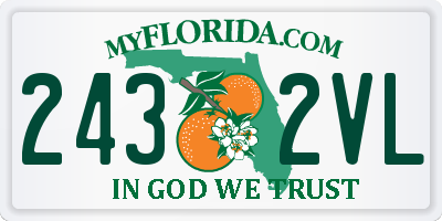 FL license plate 2432VL