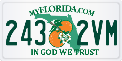 FL license plate 2432VM