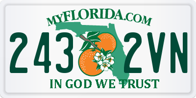 FL license plate 2432VN