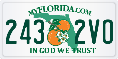 FL license plate 2432VO
