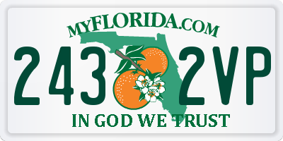 FL license plate 2432VP