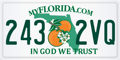 FL license plate 2432VQ