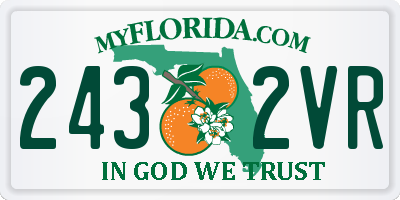 FL license plate 2432VR