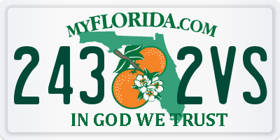 FL license plate 2432VS