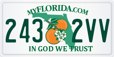 FL license plate 2432VV