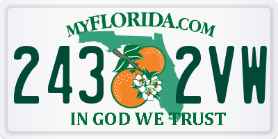 FL license plate 2432VW