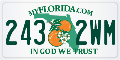 FL license plate 2432WM