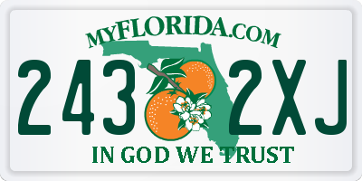 FL license plate 2432XJ